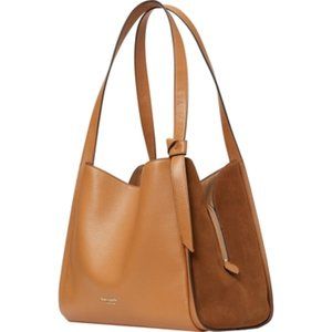 Kate Spade--Knott Leather & Suede Large Shoulder Bag with Matching Wallet